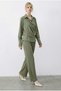 Women's Light Green Shawl Detailed Shirt and Loose Trousers Bottom-Top Set 1119 60283961 - 3