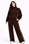 Women's Sports Set Mock Neck Zippered Paneled Sweat-Sweatpants Set