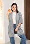 U Shawl Collar Short Sleeve Simple Basic Midi Length Seasonal Knitwear Cardigan