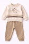 Baby Boy Elephant Embroidered 2-Piece Tracksuit Set – 2Yarn m Transitional Bottom Top 2-Piece Set 3-12 Months - 4