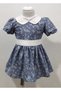 Girl's Blue and White Floral Dress 0 - 5 Years Old - 5