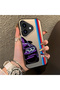 iPhone 17 Compatible Bmw Patterned Silicone Edge Hard Back Anti-Fall Phone Case