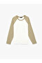 Regular Fit Cotton Crew Neck Color Contrast Raglan Long Sleeve T-Shirt - 3