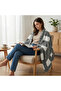 120X150 cm Tv Blanket Si – Soft Wool Blend Seat Shawl & Knee Cover - 3