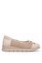 D26Ya-7675 Women's Genuine Leather Casual Shoes Beige