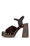 Elit Zyn4128 Women's Genuine Suede Leather Platform Shoes Brown - 3