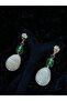 Elegant Women's Earrings with Drop-Shaped Pendants - 2
