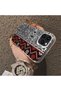 iPhone 11 Pro Compatible Kilim Rug Patterned Silicone Edge Hard Back Anti-Fall Phone Case - 3