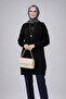 Black Crew Neck Oversize Women's Knitwear Tunic - 3