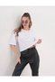 Women's Oversized Basic Cropped Crew Neck T-Shirt