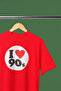 I Love 90's Printed Cyclone Collar Pa Cotton Ov Oversized Alip Short Sleeve Unisex Tshirt - 2