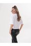 Women's Oversized Basic Cropped Crew Neck T-Shirt - 3