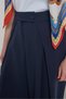 Women's Navy Blue High Waist Pleated Detailed O Oversized Trousers 31029 - 7