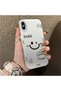 iPhone XS Compatible Silicone Edge Hard Back Anti-Fall Phone Case Smile Patterned