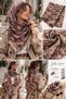 Soft Natural Tones Tropical Print Linen Look Square Shawl - Tropical Print Scarf Foulard - 3