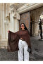 Coffee Vorteks Knitwear Poncho
