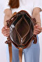 حقيبة يد وكتف Polo للنساء، مخططة وبحزام طويل، بـ4 أقسام، مقاس 33×26 سم - 6