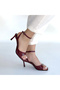 Lenya Burgundy Patent Leather Heeled Shoes - 4