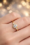 Elegant Oval Zircon Stone Gold Ring – Adjustable & Sparkling Design Lrn037