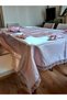Tablecloth Tableware Set, Powder Pink French Lace Piece Shantuk Satin We Are at Dinner Set 18 Pieces - 5
