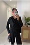 Premium Fabric Bol Pininterest Equivalent Combined Scarf Shawl Shirt Wide Double-Leg Pants Set - 3