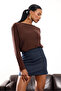 Navy Blue Mini Skirt 4574