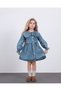 New Season Girls' Festive Perl and Stone Decorated Denim Jeans Dress for Ages 4-12