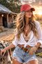 Women's Distressed Vintage Baseball Cap - Adjustable Sports Cap