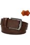 2 Pieces Black - Brown Thick Quality Buckled 100% Genuine Buffalo Leather Leather Si Belt – 4.5 cm Width - 2