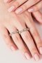 X Detailed Zircon Stone Double Color Ring – Adjustable and Stylish Design Lrn051 - 4