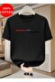 Bay/ Whatever Baskılı Basic Oversize Tişört