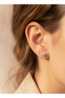 Xuping Gold Plated Single Stone Zircon Earrings - Hypoallergenic Luxury Series - 4