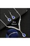 Blue Drop Stone Hürrem Sultan Jewelry Set & Engagement Henna Wedding Special Occasion Jewelry - 4