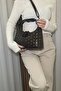 Women's Coffee Staple Detailed Hand and Shoulder Bag - Soft Leather - Daily Bag - 4