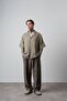 Men's R Embroidered Short Sleeve Muslin Oversized Shirt Khaki - 6