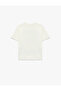 Teddy Bear Printed Ecru Girl's T-Shirt 6Skg10410Ak - 2
