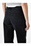 High Waist Cotton Buttoned Wide Leg Denim Trousers - Wide Leg Jeans - 3