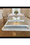 30X40 cm Mirrored Decorative Tray – Presentation Tray with Gold Metal Legs - 5
