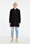 Half-Zip Black Tunic — Long Sleeve Relaxed Fit Casual Tunic - 4