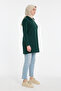 Half-Zip Green Tunic — Long Sleeve Relaxed Fit Casual Tunic - 6