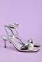 Women's Stiletto Heel U Elegant Single Strap Stiletto Shoes Mad.610 Silver - 2