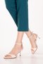 Women's Stiletto Heel U Elegant Single Strap Stiletto Shoes Art.610 Beige Patent Leather - 5