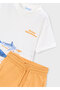 Boy's T-Shirt Shorts Set Yellow 3610 - 3