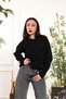 Crew Neck Stripe Detail Casual Women's Knitwear Sweater - 5