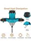 1400W electric mixer with 6 speeds and 220V motor for cement, paint, mortar and more materials uses. - 5