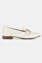 Women Beige Patent Leather Genuine Natural Leather 36-41 Number Buckle Ballet Flat - 6