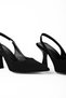 Freesia Women's Open Back Rubber Detailed Pointed Toe Shoes Heeled Shoes B4396 - 3