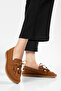Taba Suede Tasseled Beaded Women's Loafers Shoes - 4