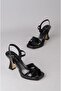 Seç Y210 Platform Heel Shoes (Heel: 10 Cm, Platform: 2 cm) Black Patent Leather - 6