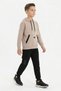 Transitional 100% Cotton Kangaroo Pocket Hooded Boy's Tracksuit Set - 2